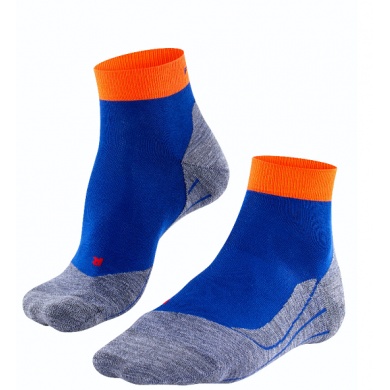 Falke Laufsocke RU4 Endurance Short (mittelstarke Polsterung) blau/orange Herren - 1 Paar